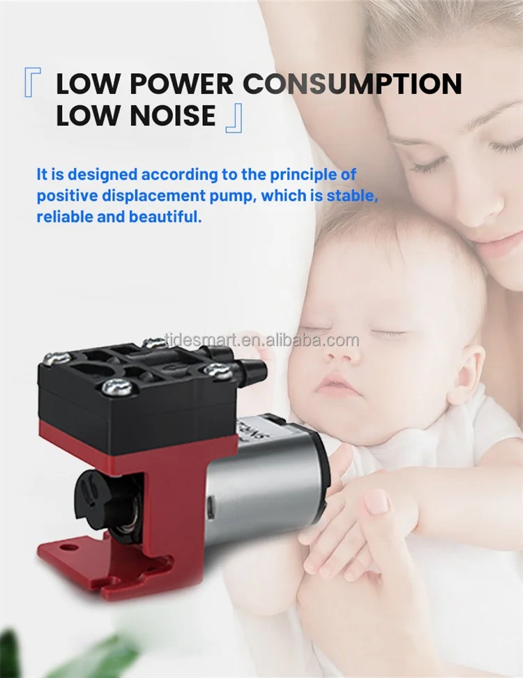 800ml/min Flow 5V DC Small Vacuum Air Pump Silent Brush Motor Lab Micro Diaphragm Pump Sampling Gas Pump