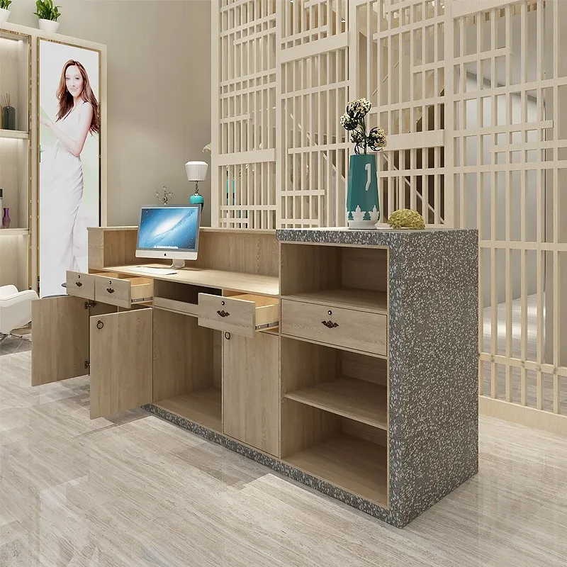 Zero Moq One Piece Customized Luxury Reception Table Google Reception Table Front Desk