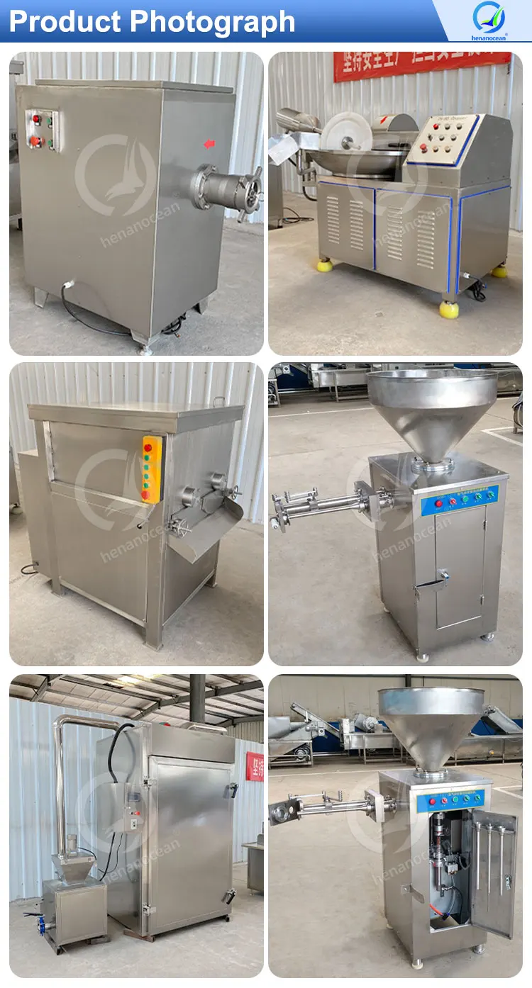OCEAN Sausage Process Machine Pneumatic Sausage Stuffer Small Scale Sausage Production Line