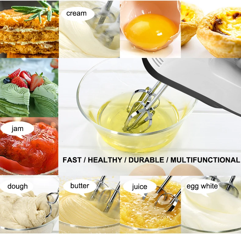 7 Speed Egg Beater Hand Held Blender Electric Food Mixers