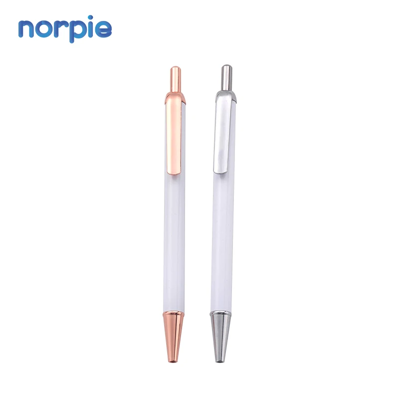 Metal Pen Sublimation Press Retractable Pen with Clip Sublimation Pen
