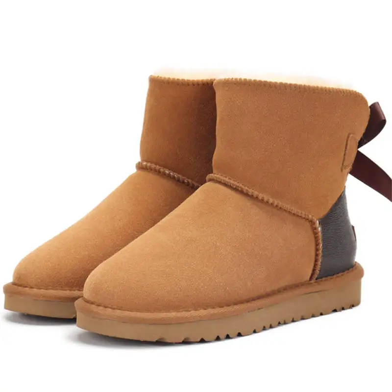 Best selling fashion luxury australia wool warm ankle snow shoes women winter fur boots