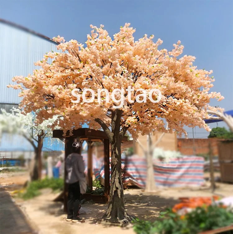 songtao Factory Price OEM Size large Artificial pink Cherry Blossom tree fake sakura Tree outdoor artificial trees