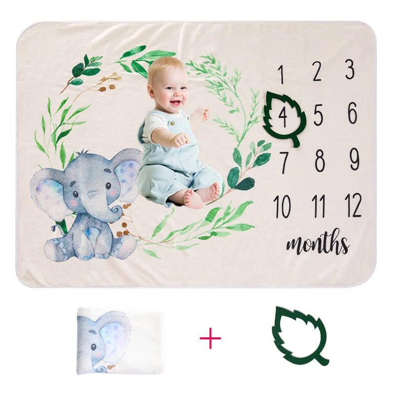 monthly milestone blanket for baby  Large photo background blanket for babies boys and girls  blanket comforter for newborn