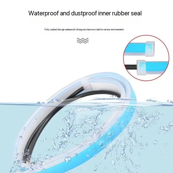 Universal Car LED DRL Light Flexible LED DRL Daytime Running Lights Strip 12V Waterproof DRL LED Daytime Running Light