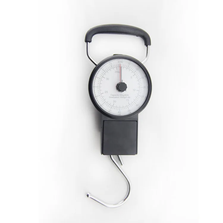 Portable Personal Mechanical Cheap Price 22kg Luggage Scale Crane Scale Balance Luggage Hanging Scale with Rubber Paint Handle