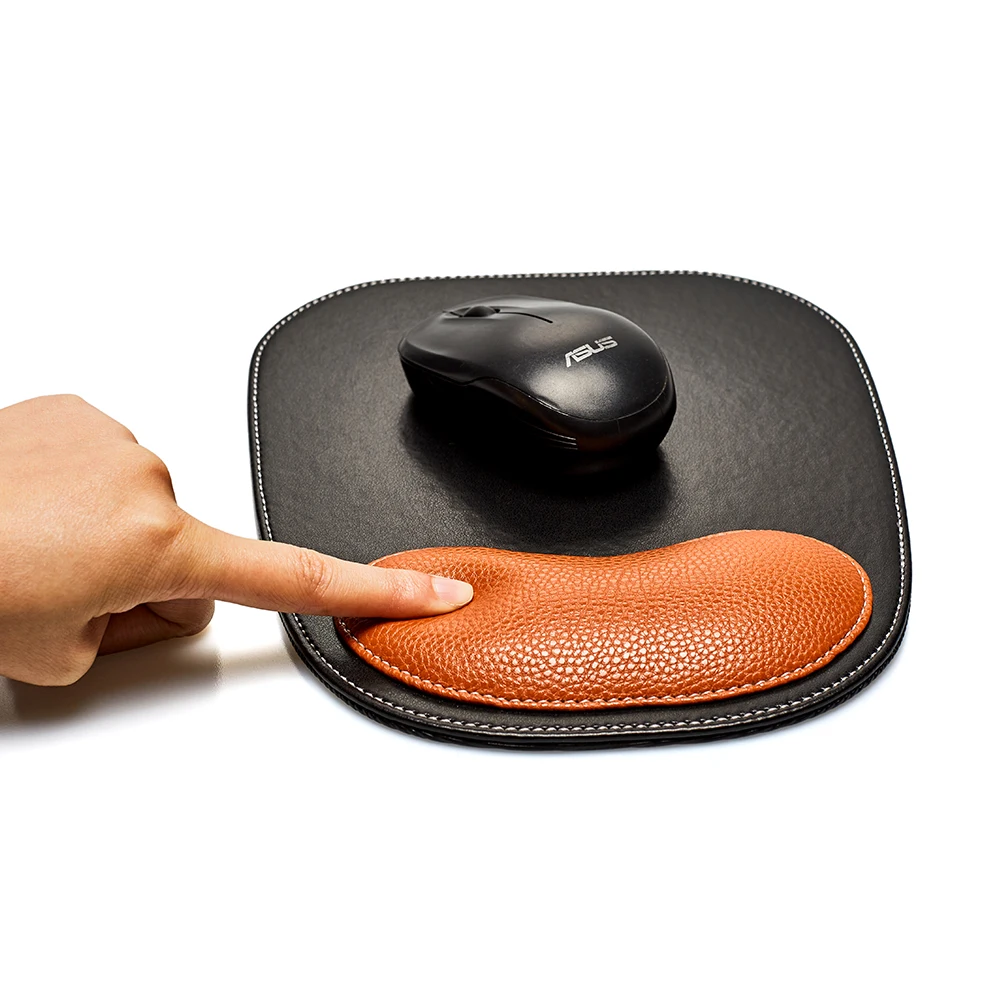 promotion gifts Customized Wholesale Pu Leather Mouse Pad With personal Logo luxury mouse mat office accessories