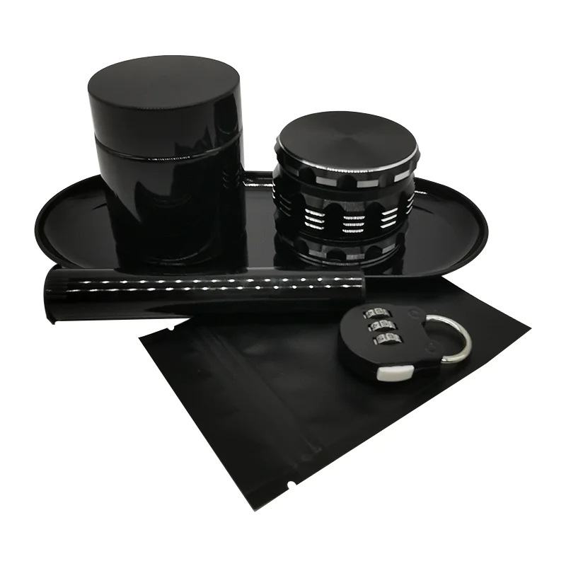 Контейнер для хранения с защитой от запаха Amazon OEM контейнер замком черный курительной травы измельчитель на