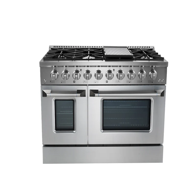 Professional   8 Burners 2cu ft+3.5-cu ft Convection Oven Freestanding Gas Range