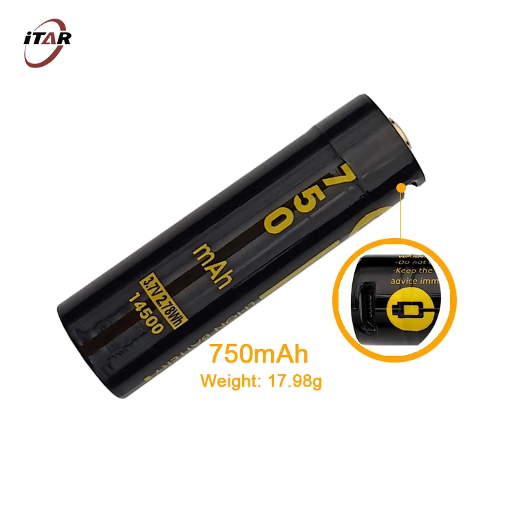 
high capacity 3.7V 750mAh 14500 AA li ion rechargeable battery rechargeable batteries lithium ion 3.7v 