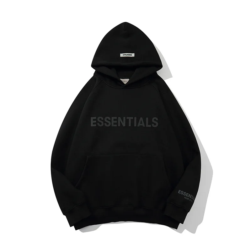 New Style Sudadera Essentials Fear Of God Sweater Streetwear Oversized Fleece Pullover Men Casual Letter Print Essentials Hoodie
