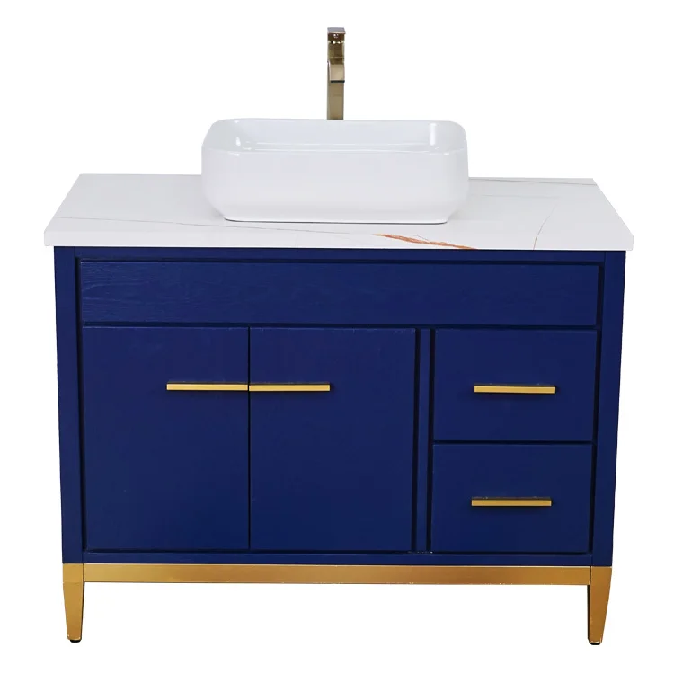 Nordic глянцевый водонепроницаемый столешница широкий Комплект органайзер из массива дерева роскошный шкаф для ванной комнаты