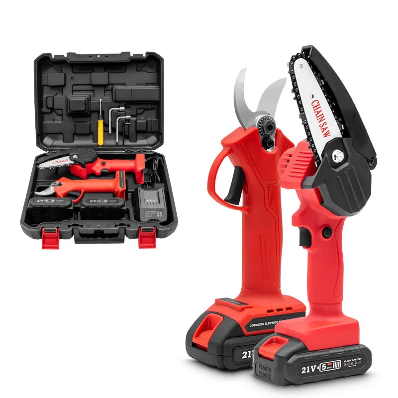 Electric DIY Garden Pruning Cutter Cordless Lithium Power Tree Branch Pruner Telescopic Pole Scissor Chainsaw OEM Customizable
