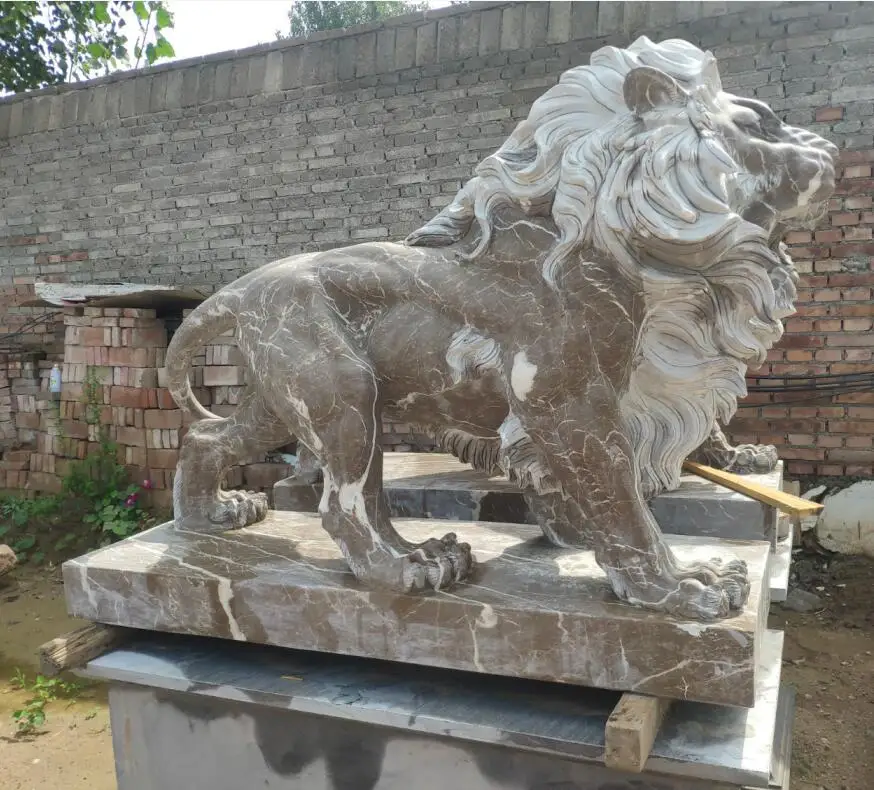 antique lion stone marble carved statues for sale custom price