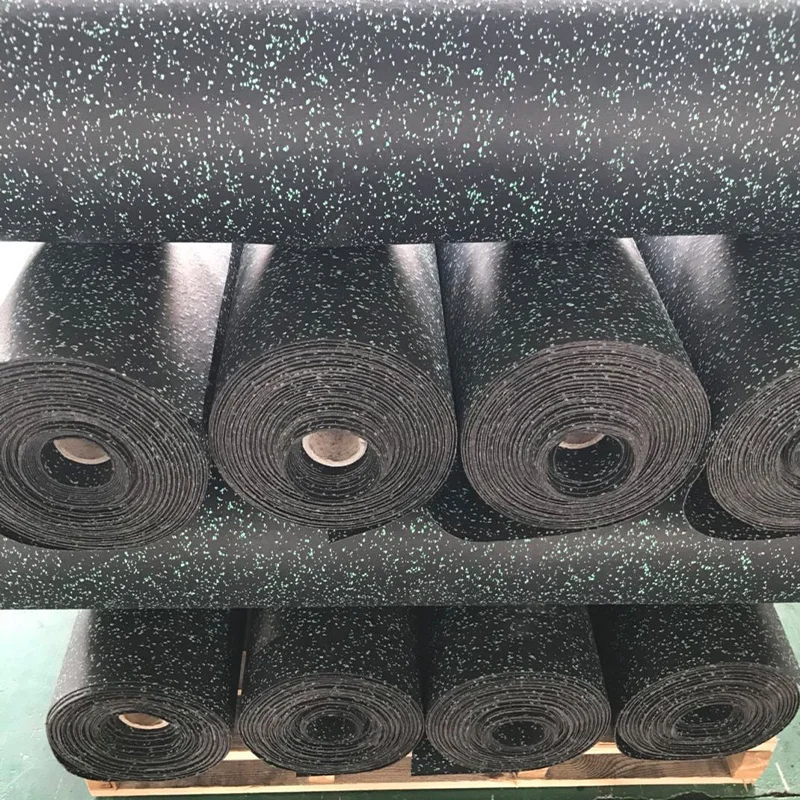 6MM 1/4 Inches Thickness Environmental Rubber Roll Sheet Flooring Home Commercial Gym Interlocking Rubber Tiles Mat