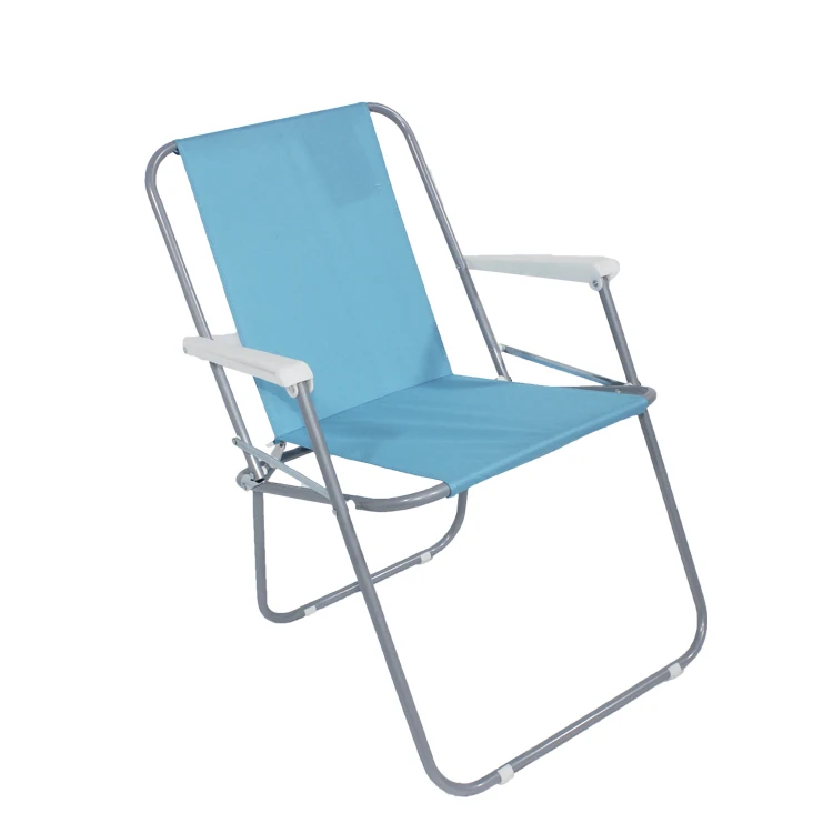 Easily taken Cheap steel  Spring folding beach chair with armrest