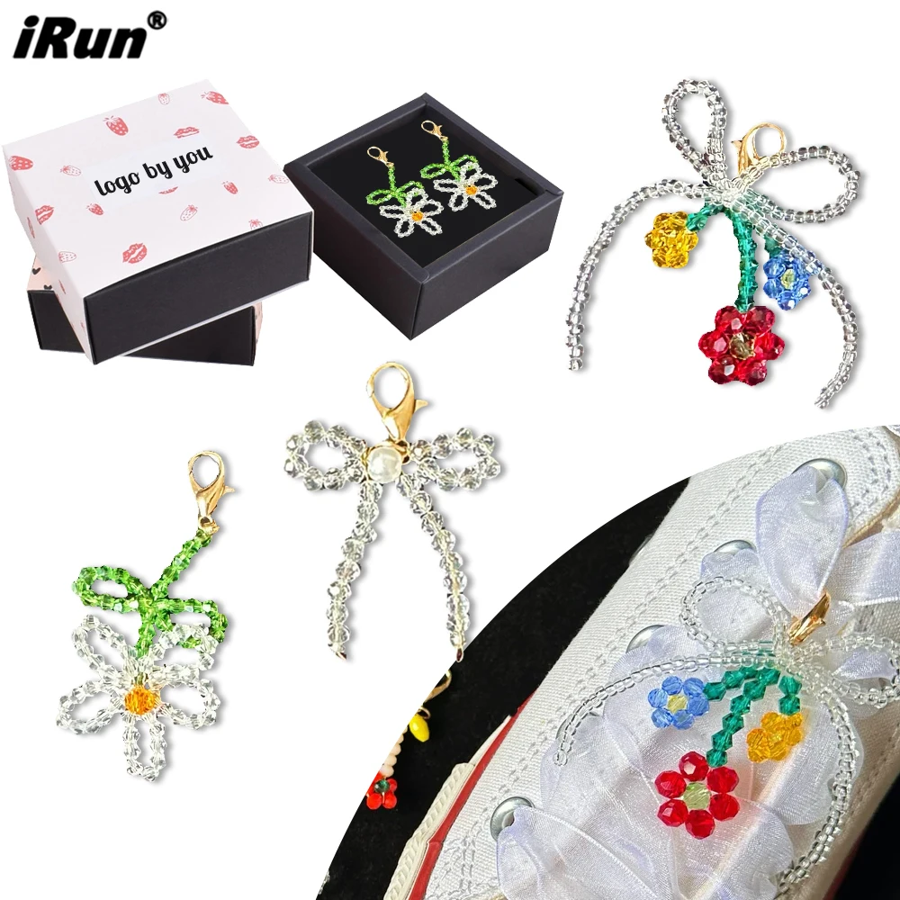 iRun Personalized Jewelry Making DIY Handmade Sneaker Accessories Flower Shoelaces Pendant Cute Bowknot Shoe Lace Buckle