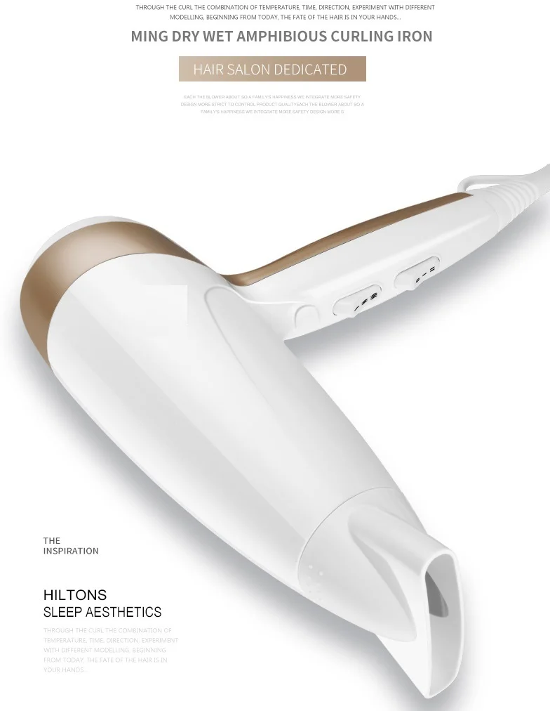 Top sale 2000w electric professional high speed big wind hair dryer for salon use drier with nozzle Low-noise factory wholesale