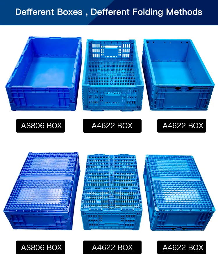 folding crate Hot selling  Rectangular plastic foldable  crate collapsible crate Basket for fruits and vegetables