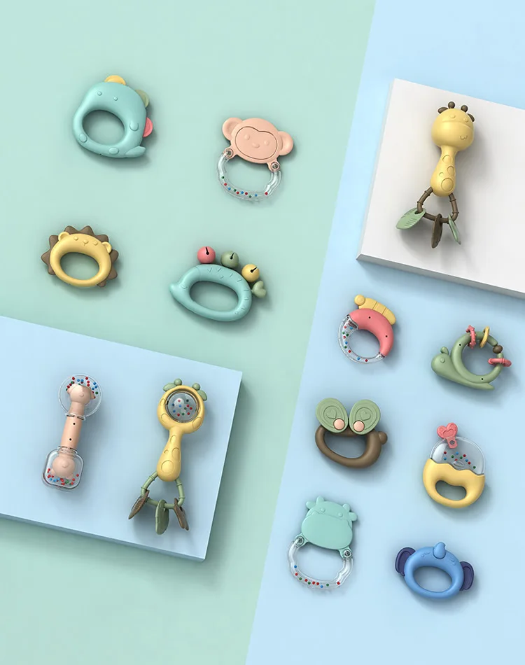 Educational Rattle Toys Plastic for Babies for Child Wristle Soft Toy Small Rattl Set Children Sonagli per bambini Baby Rattles