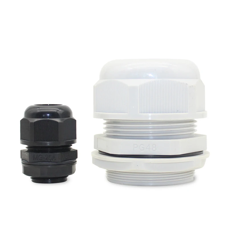White NPT1/2 Factory Price PG7 Metric Size Plastic Nylon IP68 Waterproof Anti-UV Electric Cable Gland M20 Lock Nut Manufacture