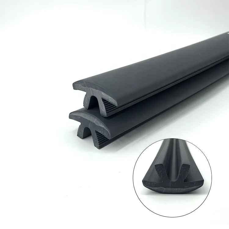 Oem design good elasticity suppleness quality epdm d-type door and window customized rubber strip sliding door seal