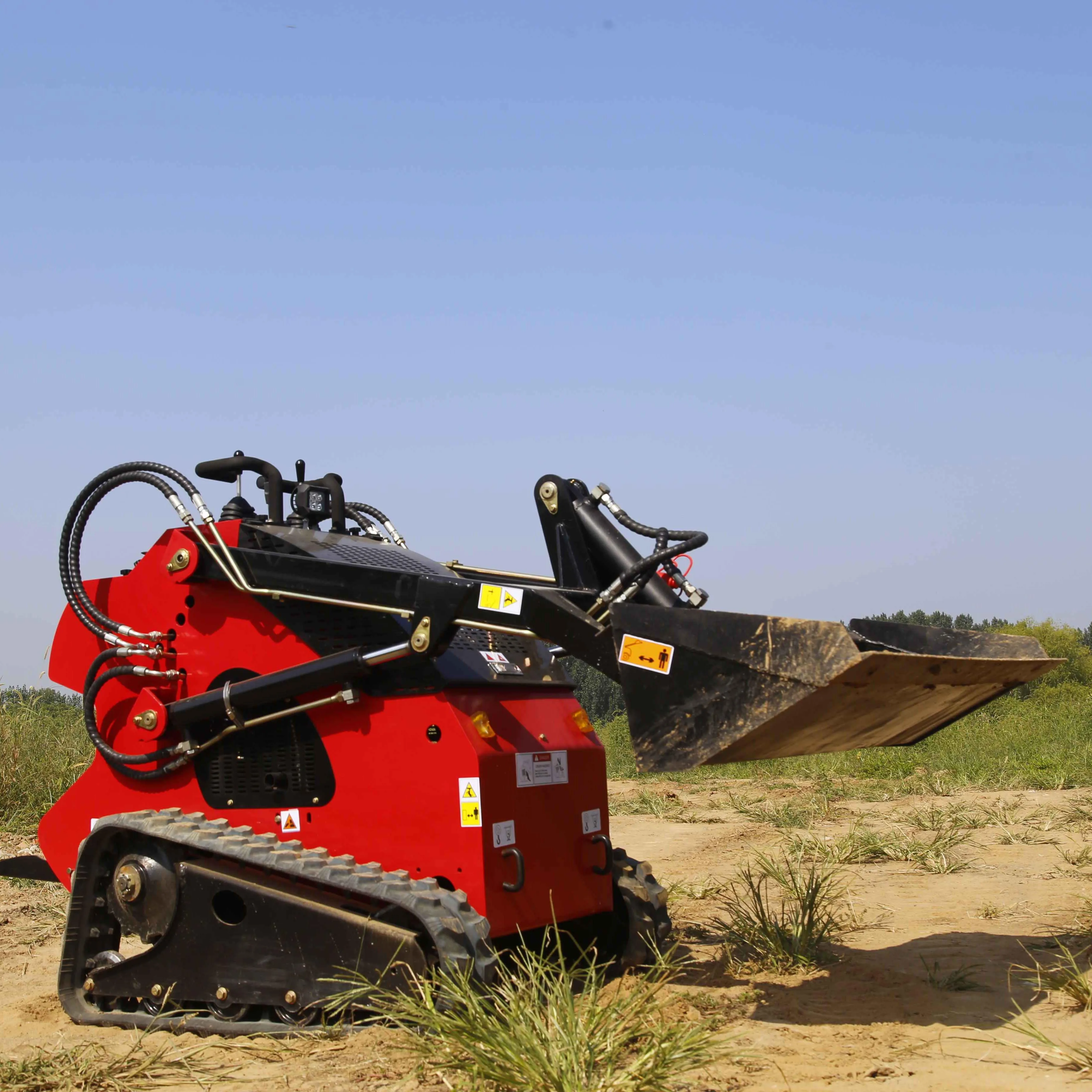 free shipping 30hp Diesel Engine Skid Steer Mini Track Loader EPA engine mini skid steer