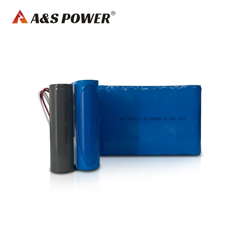 18650 10.8V 6700mAh 3s2p Lithium Rechargeable Battery Pack with CB/UN38.3 Certificates