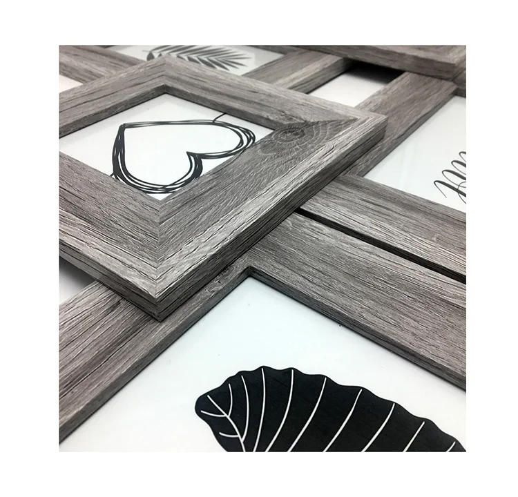 Оптовая продажа украшения для дома цветные коллажи фоторамки Grey MDF деревянные индивидуальные BSCI модная футбольная фоторамка Fengyuan