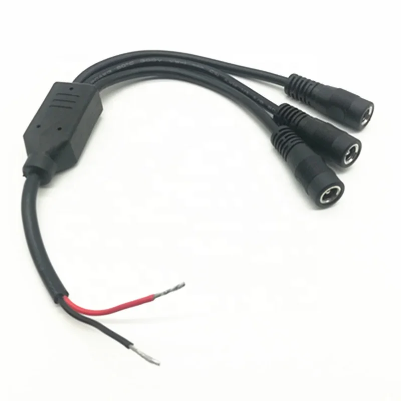 Wholesale 5.5*1.7mm DC female to 2 male DC 5.5x1.7mm dc power plug splitter cable for Laptop Charger