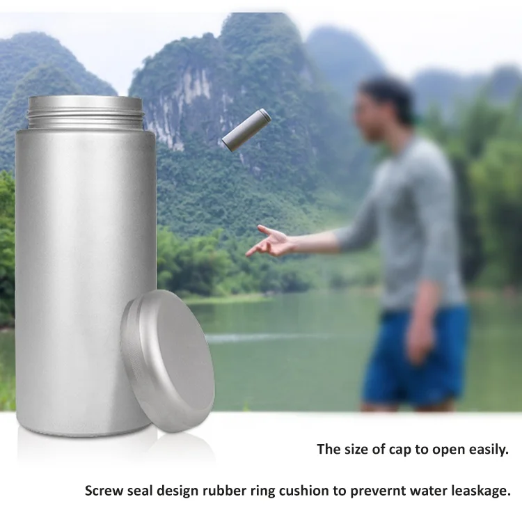 New portable hot water titanium cup 300/400/600ml outdoor water bottle with full sandblasted pure