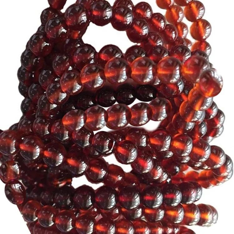 Natural Orange mandarin Garnet round beads bracelet jewellery