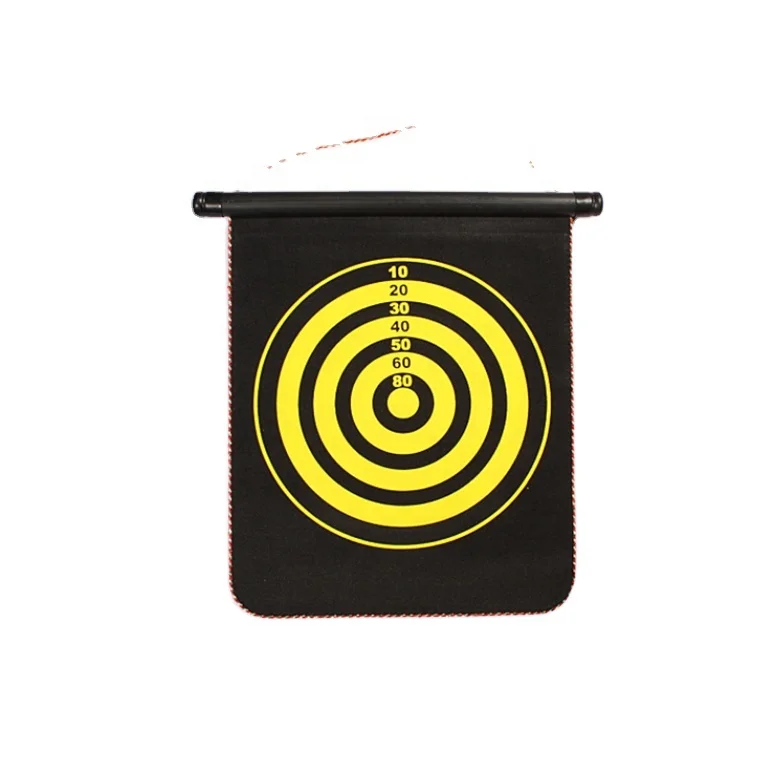 Target Fabric Magnet Dartboard Safety Roll Up with 6 Darts