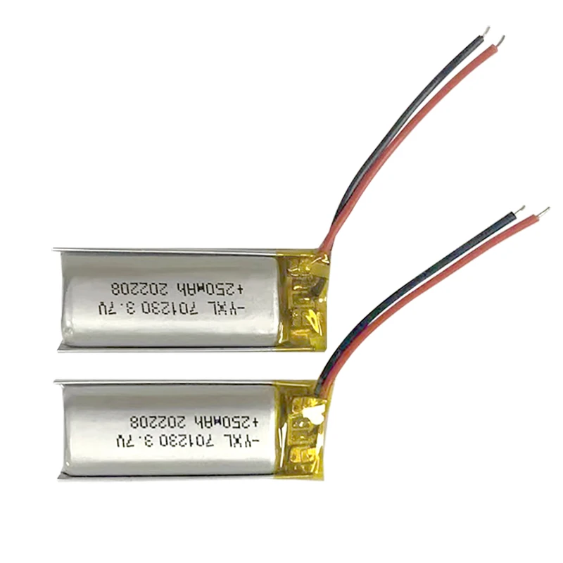 BIS certificated enough capacity soft pack rechargeable polymer lithium battery 250mah YXL701230