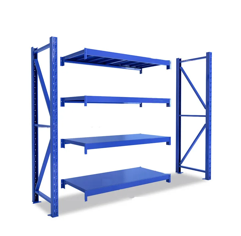 Warehouse Storage Racks Manufacture Factory 4 layers Metal Materials Light Duty Racks good price
