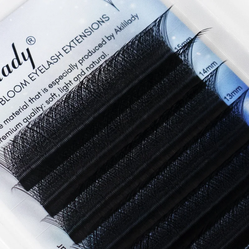 Akililady 0.05 0.07 0.10 3DW Eye Lashes Extensiones De Pestanas Eyelashes w Custom Lashes Fake Eyelash Extension Factory