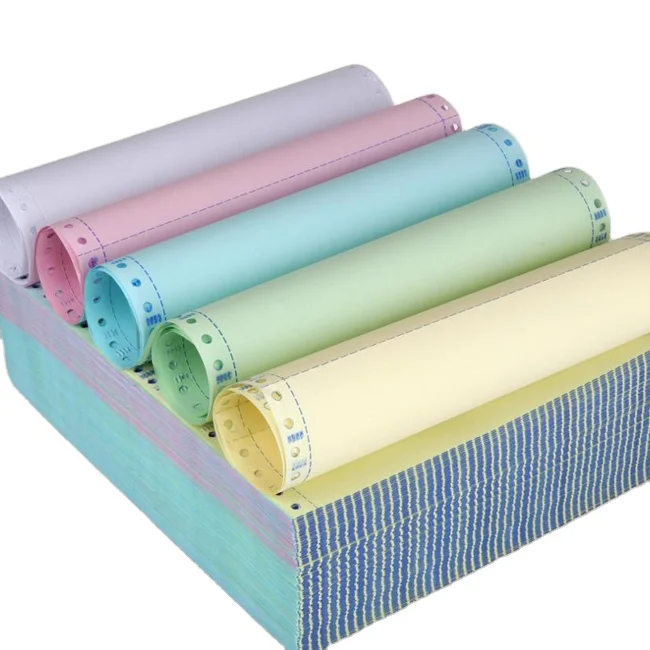 
Factory sale cheap price custom size 47-80gsm color ncr carbonless paper 