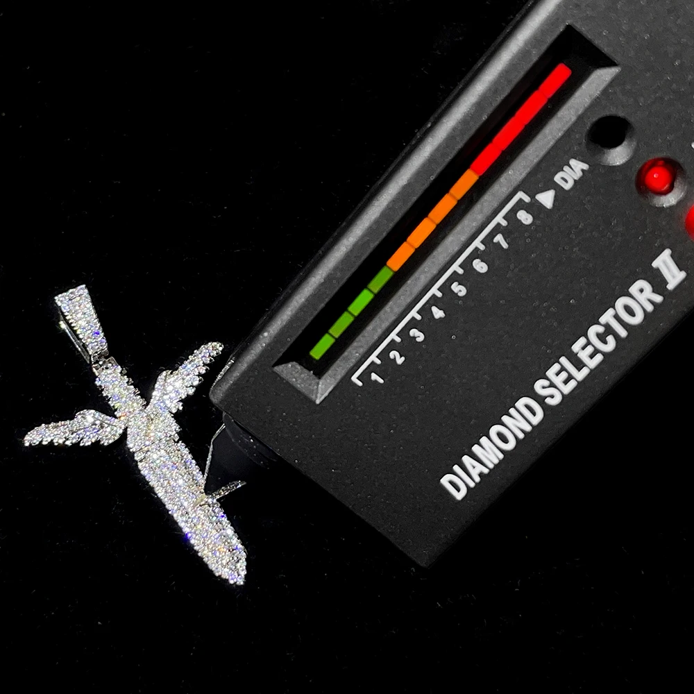 Moissanite Pendant Iced Out Moissanite D Color Diamond Hip Hop Custom Silver Jewelry Sword Pendant