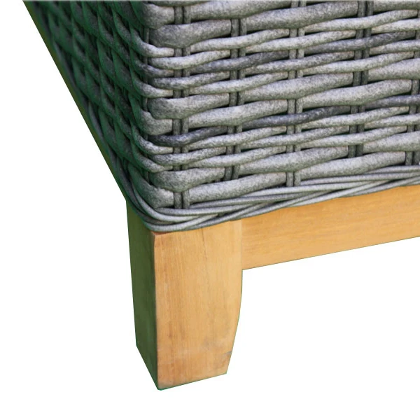 Hot Selling Traditional Design Outdoor Rattan Aluminium Eucalyptus Wood Sofa Set