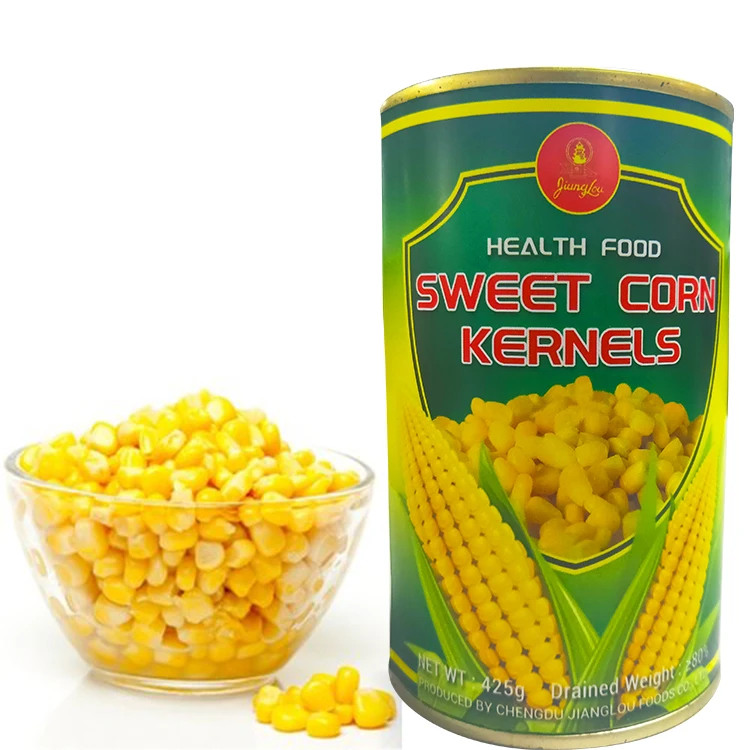 Индивидуальный заказ, жестяная банка для сладкой кукурузы, консервированных овощей, 425 г * 24, для здорового длительного хранения