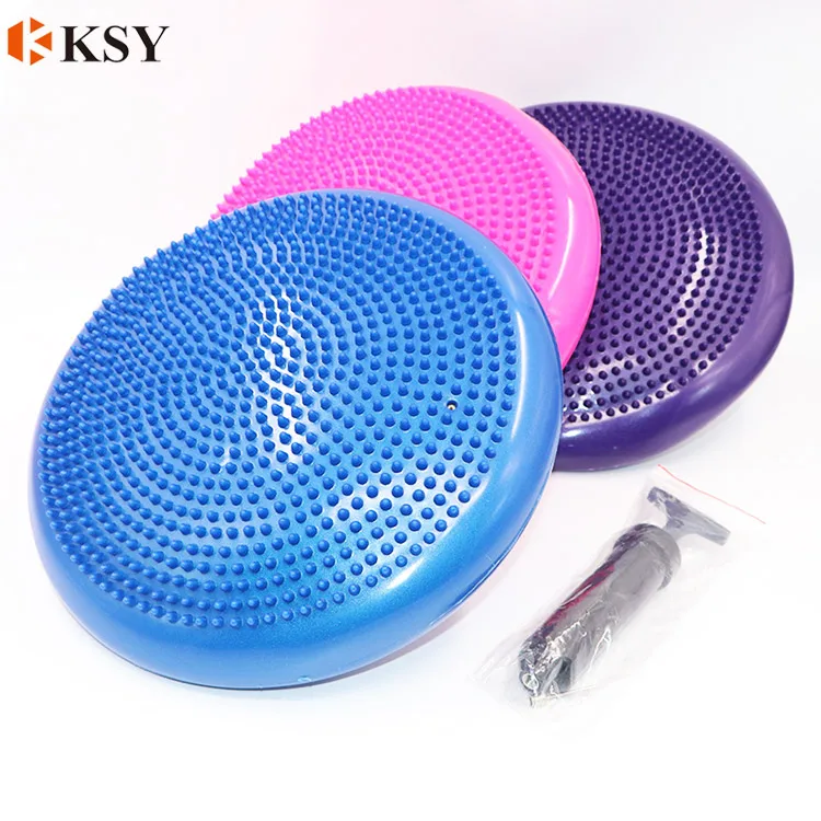Home Yoga exercise Inflatable Massage mat Balance Disc Air Seat Cushion