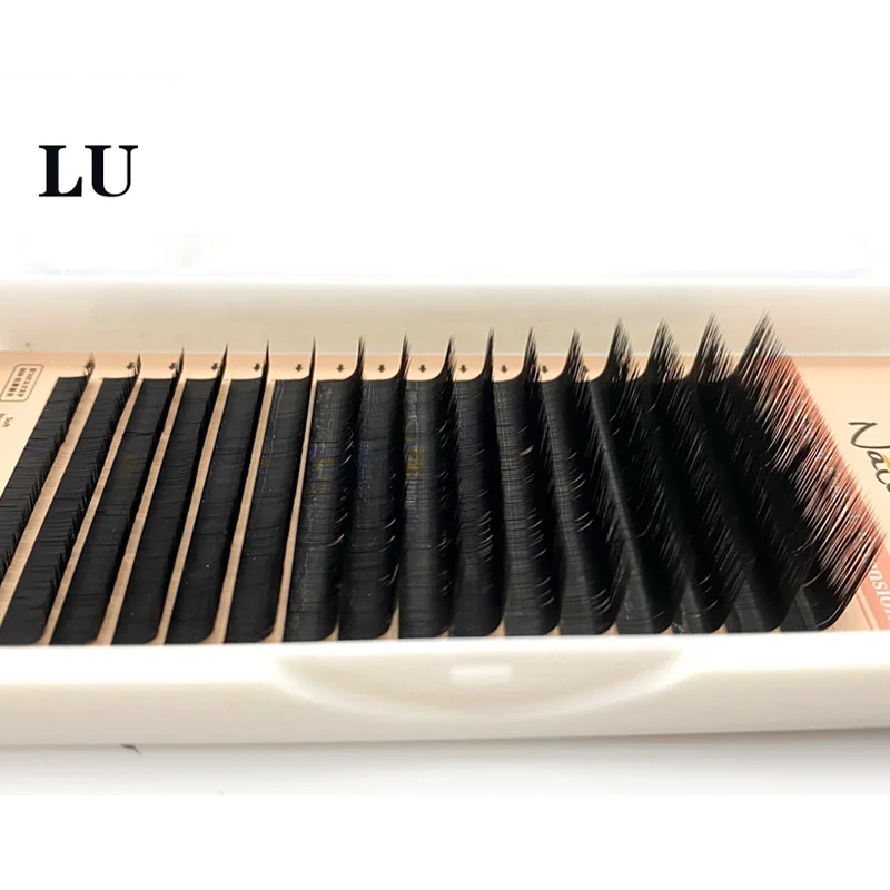 NATUHANA LC L+ LU LD 8-15Mix Lash Extensions Soft Individual L Shape Faux Eyelashes Mink Natural