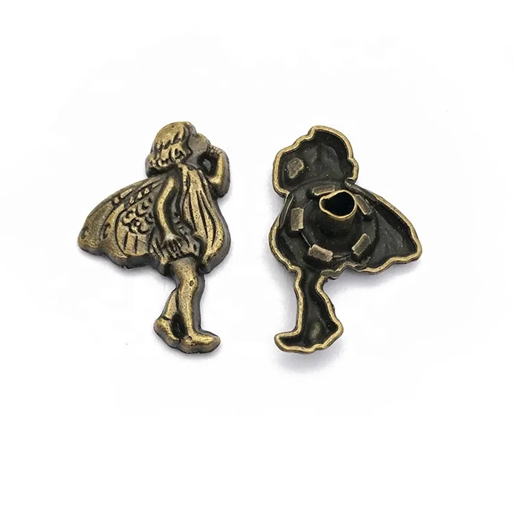 Cartoon Characters and Animals Dark Buttons Style Custom Logo Metal 2024 New Three-dimensional Pattern Retro Zinc Alloy Plating