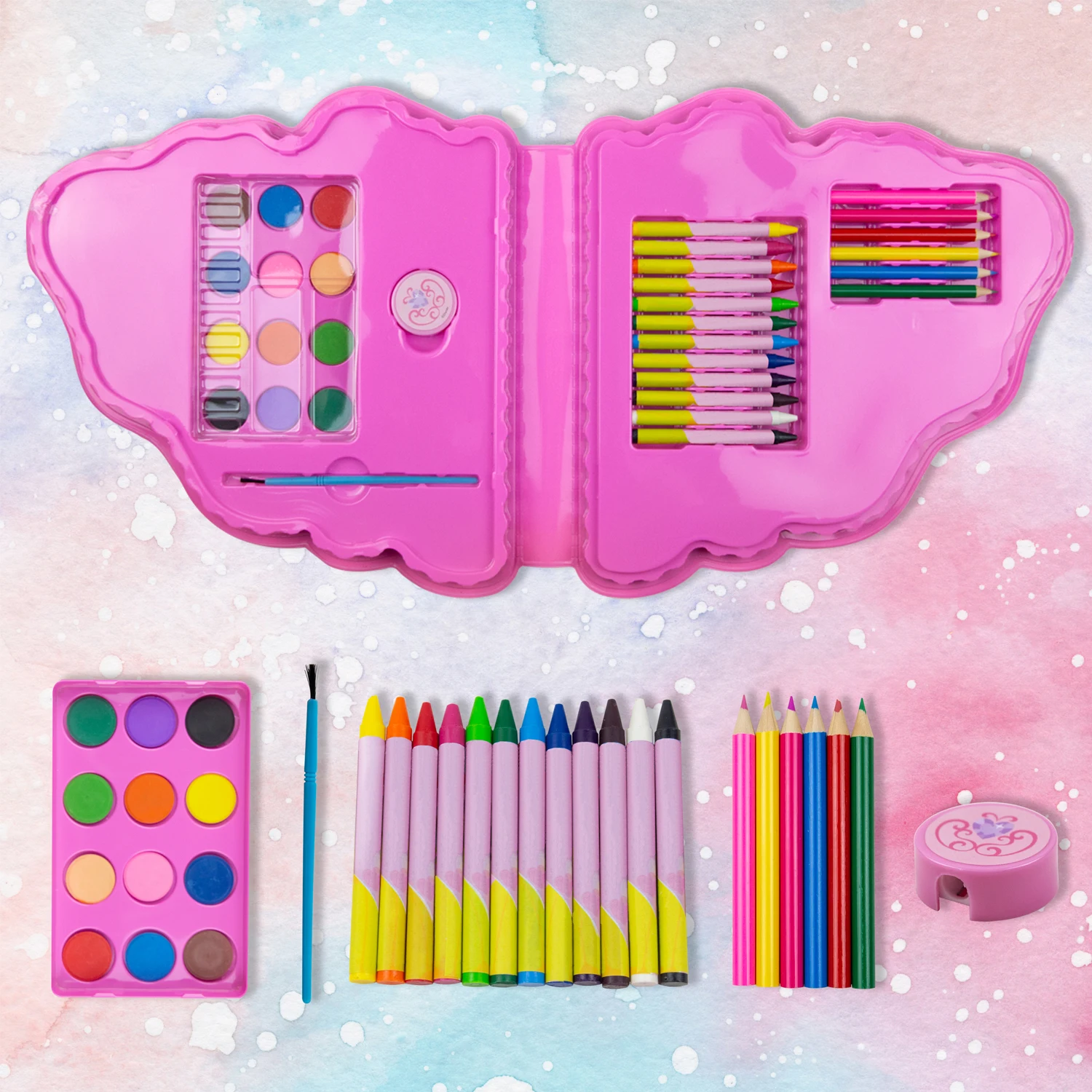 Kids Creative Drawing Stationery Crayons Watercolor paints Color pencils butterfly set de arte art sets painting set