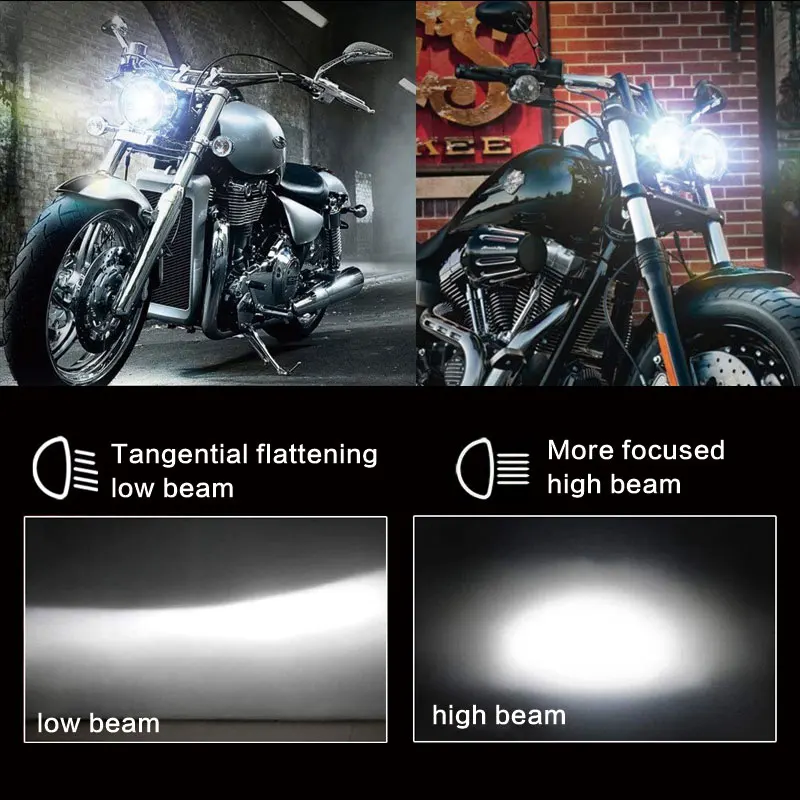 EURS 8V-80V LED H4 Motorcycle Headlight Bike HS1 PH7 PH8 BA20D H6 H4 LED Bulb Lamp CSP Chip IP67 White 35W 3500Lm