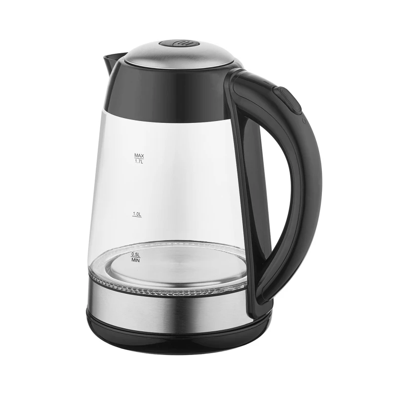 Fashion Design Kitchen Appliances  1700ml Electric Kettle With Borosilicate Cordless Glass Body Water Boiling Kettle