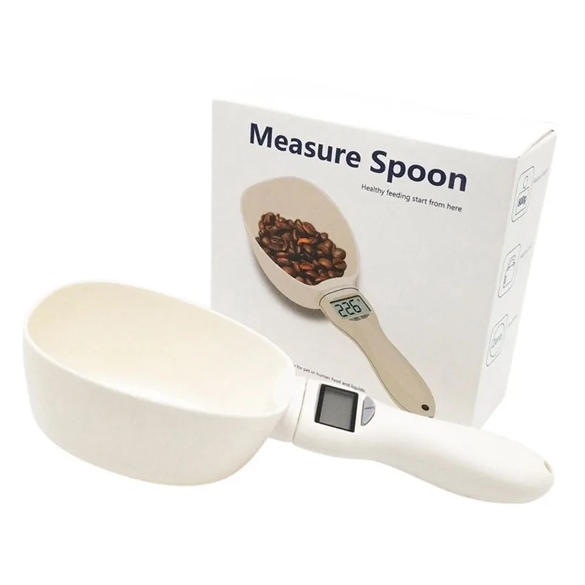 Automatic Electronic Cat and Dog Food Weighing Spoon Pet Supplies Metering Scoop Tool