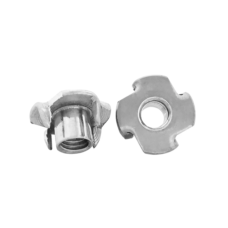 Factory Price M5 M6 M8 M10 DIN1624 Stainless Steel Four Claw t Nut Tee Nut with 4 Pronged