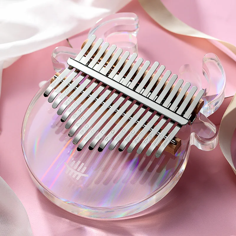 Hluru Thumb Piano Acrylic deer 17keys Kalimba Musical Instrument Wood Finger Piano Kalimba