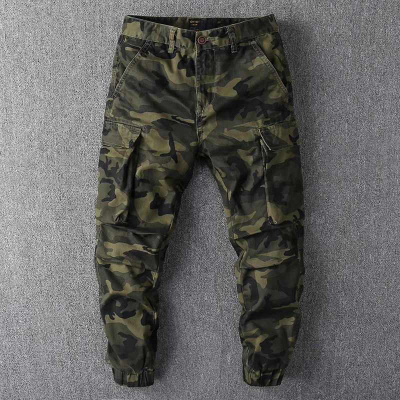 Wholesale Hot Jogger Pants Cargo Pants Loose Fashion Casual Pants Streetwear Trousers Multi Pockets Cotton Men Canvas Customized